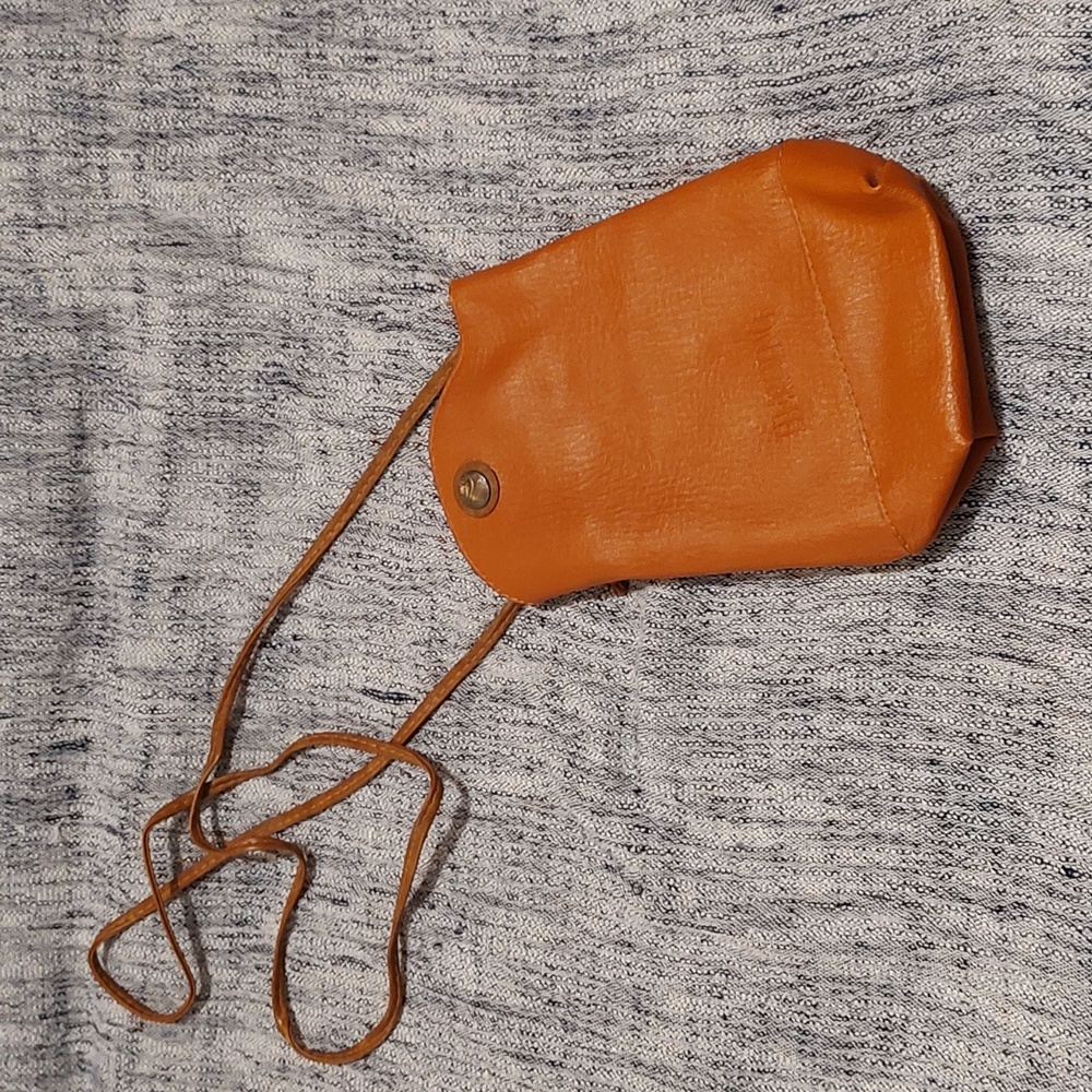 Western Leather Side Purse with Leather Strap 9.5" tall